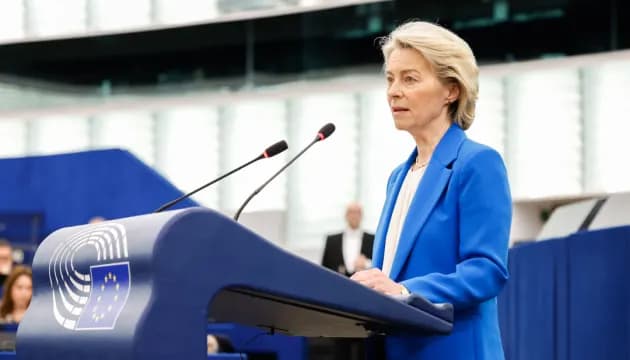 Урсула фон дер Ляєн засудила російські атаки на Київщину та Слов'янськ