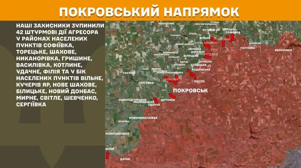 На фронті за добу 261 бойове зіткнення, найбільше атак на Покровщині
